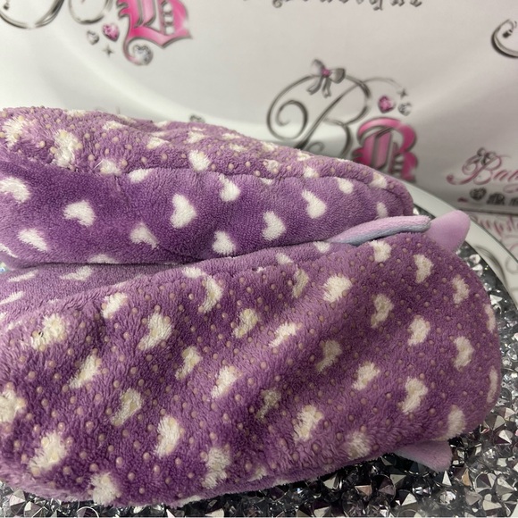 Disney slippers eeyore booties soft Sherpa fleece floppy ears adorable purple π - Picture 4 of 7